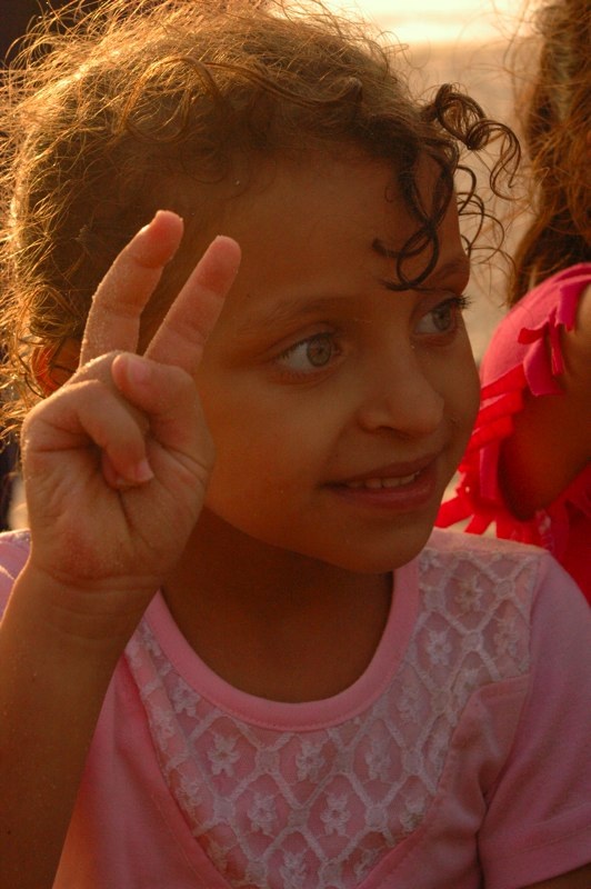 The Message of a Girl in Gaza. Photo cortesy of Nora Barrows-Friedman